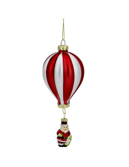 Bombka szklana formówka balon z mikołajem saska gift & decor 2