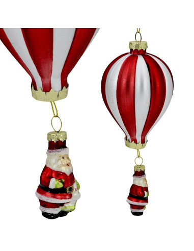 Bombka szklana formówka balon z mikołajem saska gift & decor