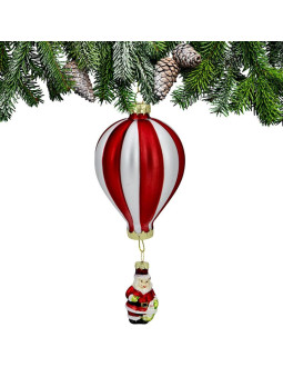 Bombka szklana formówka balon z mikołajem saska gift & decor