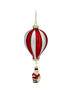 Bombka szklana formówka balon z mikołajem saska gift & decor 2