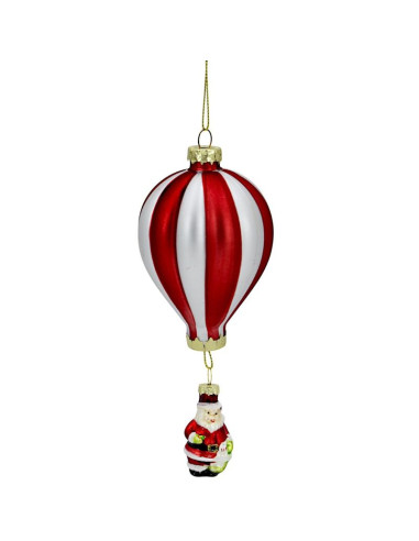 Bombka szklana formówka balon z mikołajem saska gift & decor