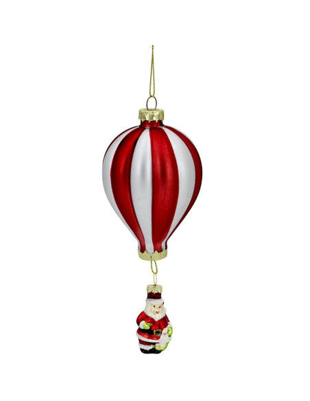 Bombka szklana formówka balon z mikołajem saska gift & decor
