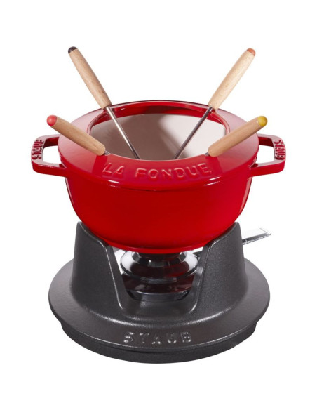 Zestaw do fondue staub - 16 cm, czerwony