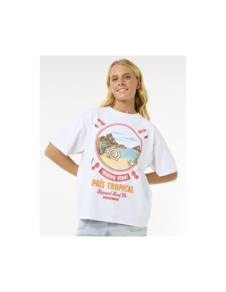 Koszulka rip curl cove heritage tee biały