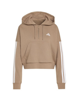 Bluza damska adidas essentials 3-stripes french terry quarter-zip beżowa kf8315 2