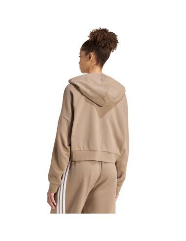 Bluza damska adidas essentials 3-stripes french terry quarter-zip beżowa kf8315