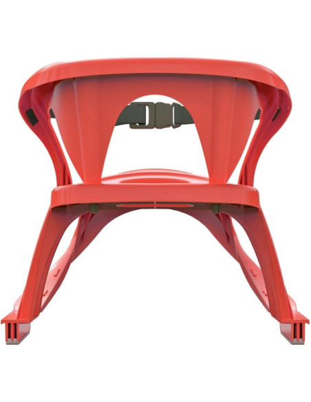 Sanki plastikowe z oparciem 88x45x42cm czerwone