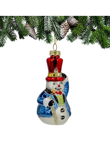 Bombka szklana formówka bałwan saska gift & decor
