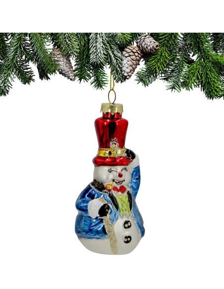 Bombka szklana formówka bałwan saska gift & decor