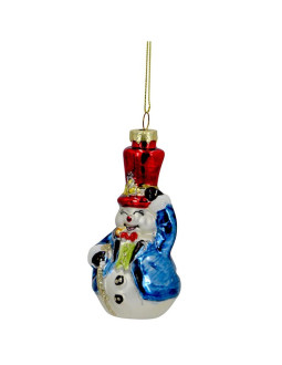 Bombka szklana formówka bałwan saska gift & decor 2
