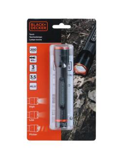 Latarka taktyczna aluminiowa 3,5w 200lumenów black + decker 2