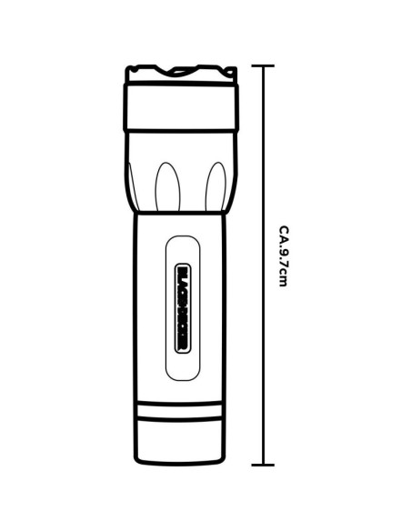 Latarka taktyczna aluminiowa 1w 60lumenów black+ decker