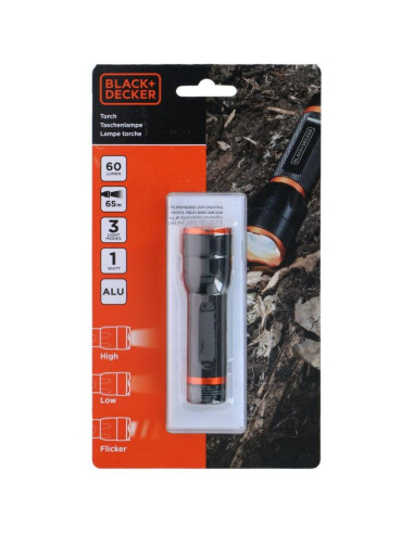 Latarka taktyczna aluminiowa 1w 60lumenów black+ decker