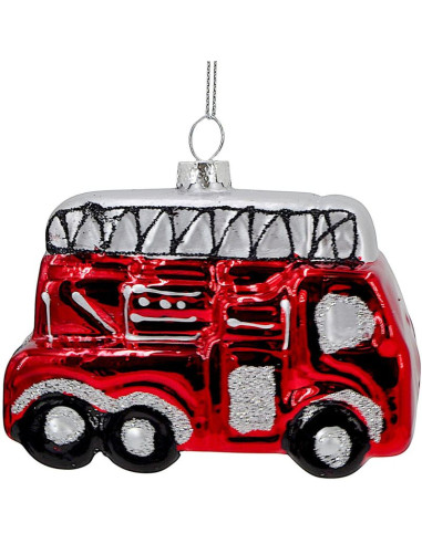 Bombka szklana formówka wóz strażacki saska gift & decor