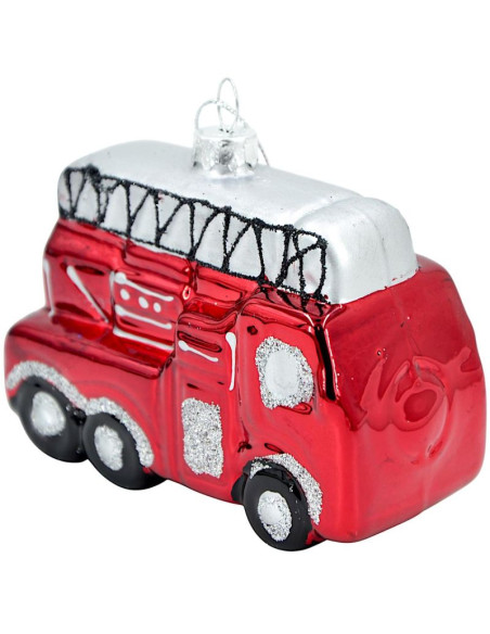 Bombka szklana formówka wóz strażacki saska gift & decor