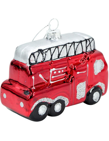 Bombka szklana formówka wóz strażacki saska gift & decor