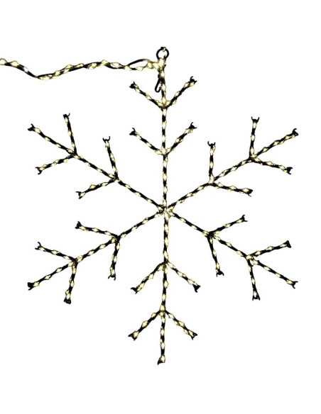 Płatek śniegu dekoracyjny wiszący 380led ciepły biały