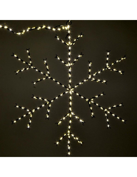 Płatek śniegu dekoracyjny wiszący 380led ciepły biały