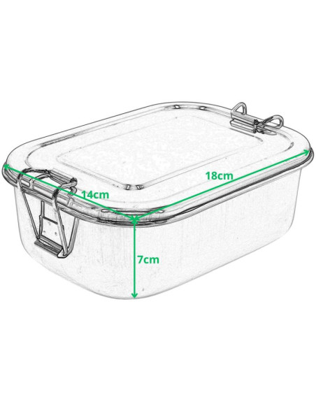 Lunchbox menażka stal nierdzewna 18x14cm redcliffs
