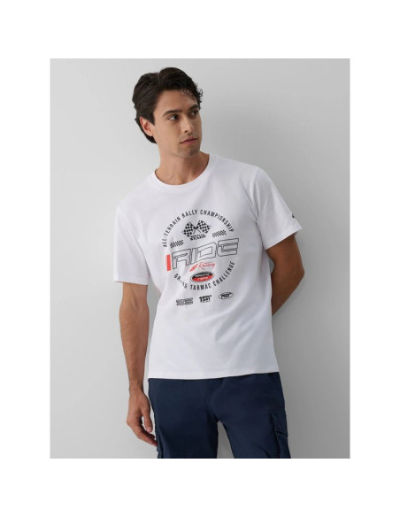 T-shirt regular z nadrukiem męski 4f 4fraw26ttshm4470-10s