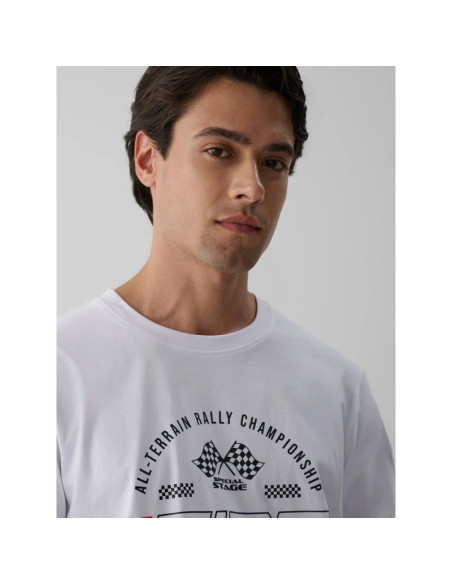 T-shirt regular z nadrukiem męski 4f 4fraw26ttshm4470-10s