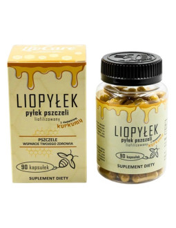 Liopyłek Liofilizowany Pyłek Pszczeli + Kurkuma (90 Kaps.)