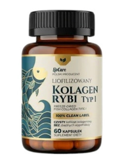 Kolagen Rybi Typ I - Liofilizowany Morski Kolagen (60 Kaps.)
