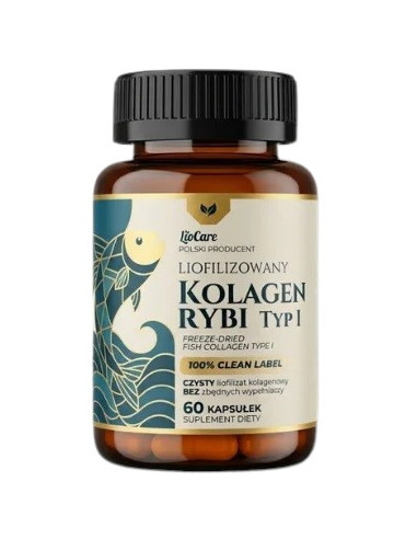 Kolagen Rybi Typ I - Liofilizowany Morski Kolagen (60 Kaps.)