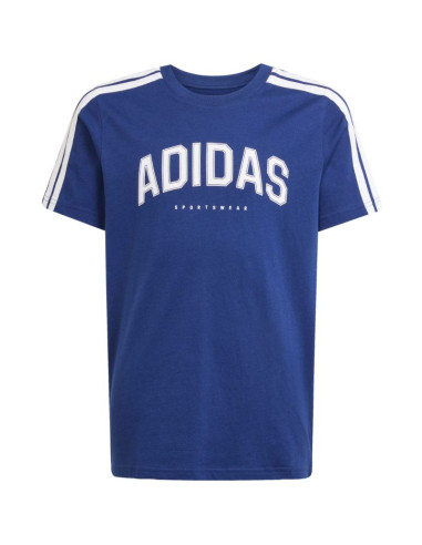 Koszulka dla dzieci adidas codes collegiate graphic tee granatowa jl6138