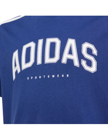 Koszulka dla dzieci adidas codes collegiate graphic tee granatowa jl6138