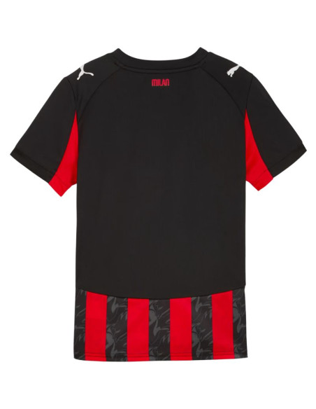 Koszulka dla dzieci puma ac milan home jersey replica czarno-czerwona 779965 01