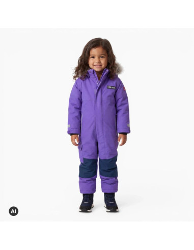 Trollkids kids kirkenes snowsuit wisteria purple/mystic blue (387-180)