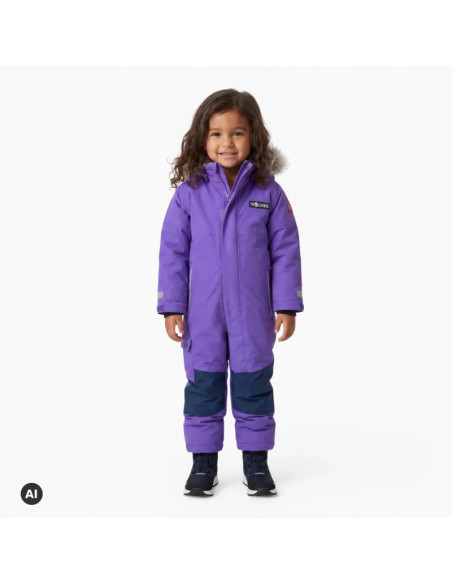 Trollkids kids kirkenes snowsuit wisteria purple/mystic blue (387-180)