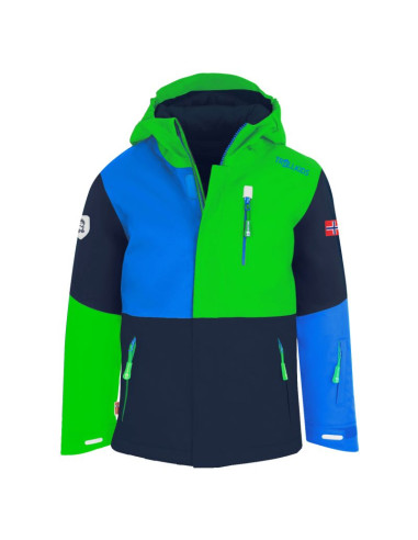 Kurtka zimowa dla dzieci trollkids kids hallingdal jacket z kapturem outdoorowa wielokolorowa (226-340)