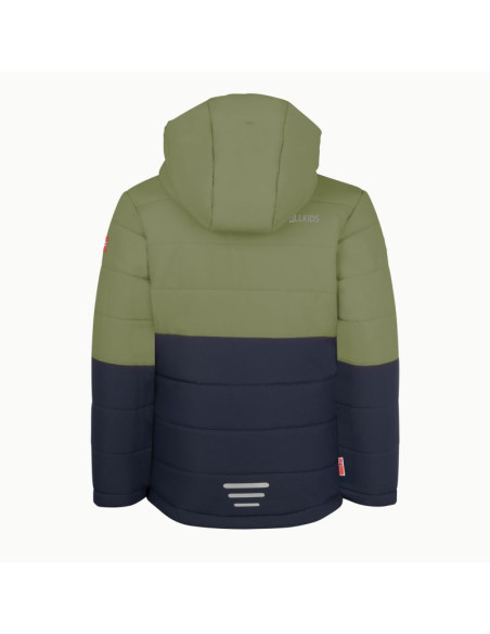 Kurtka ocieplana dla dziewczynki/chłopca trollkids kids hemsedal snow jacket xt zimowa zielona (513-335)