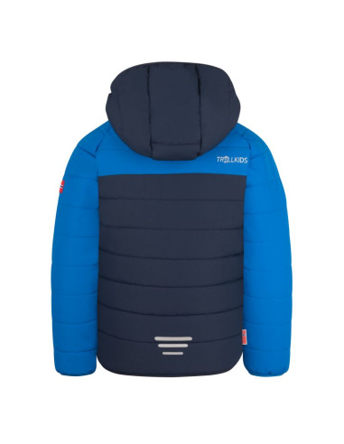 Kurtka ocieplana dziecięca trollkids kids hafjell snow jacket pro z kapturem niebieska/granatowa (514-110)
