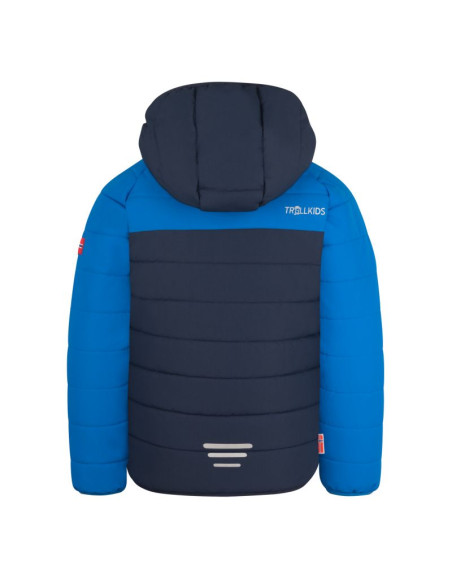 Kurtka ocieplana dziecięca trollkids kids hafjell snow jacket pro z kapturem niebieska/granatowa (514-110)