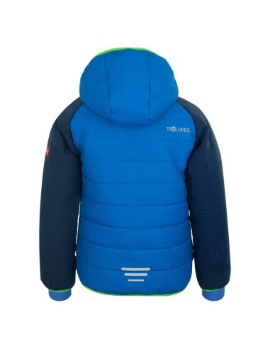 Kurtka zimowa z kapturem dziecięca trollkids kids hafjell snow jacket pro wodoodporna niebieska (514-100)