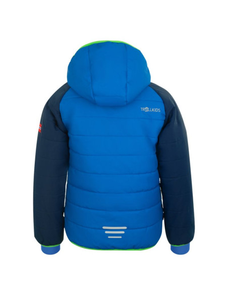 Kurtka zimowa z kapturem dziecięca trollkids kids hafjell snow jacket pro wodoodporna niebieska (514-100)