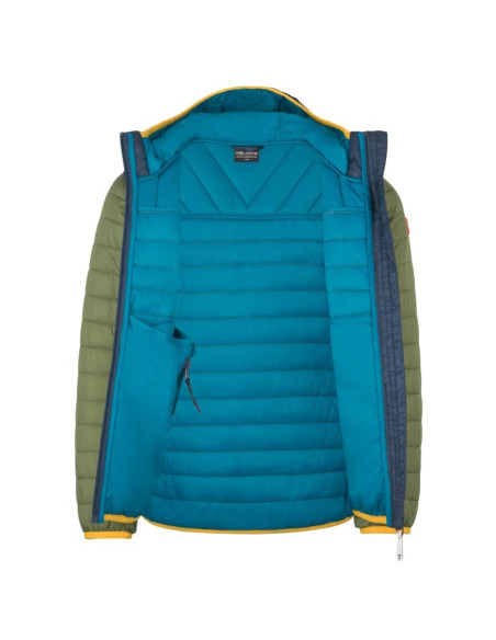 Trollkids kids eikefjord jacket moss/mystic blue/golden yellow (463-331)