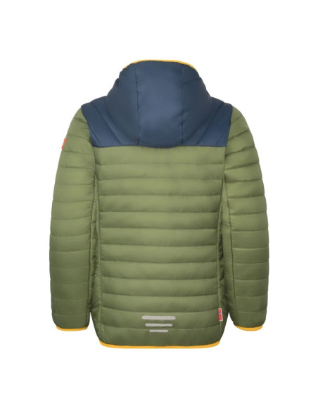 Trollkids kids eikefjord jacket moss/mystic blue/golden yellow (463-331)