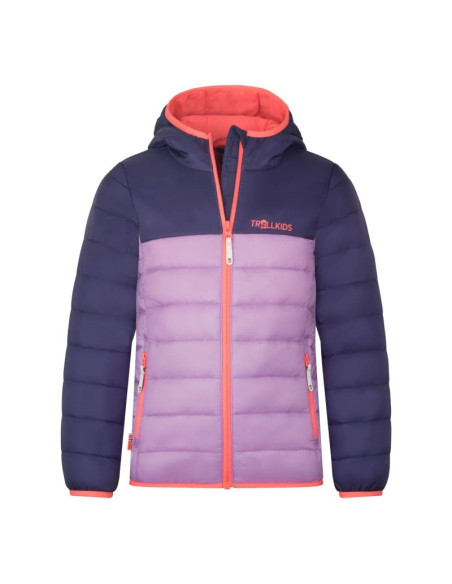 Trollkids girls eikefjord jacket light violet/deep violet/coral pink (464-136)