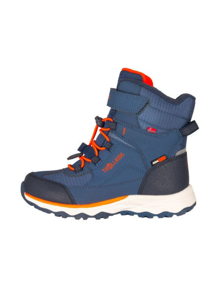 Trollkids kids hafjell winter boots xt nordic blue/mystic blue/flame orange (585-122)