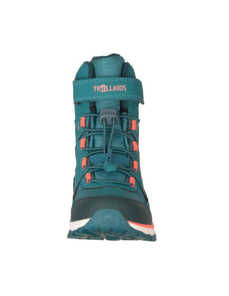 Trollkids kids hafjell winter boots xt dusty teal/coral pink/midnight petrol (585-364)