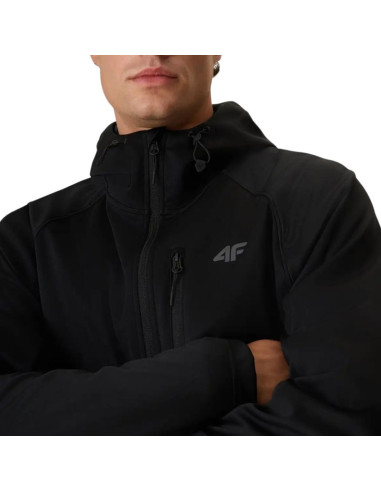 Kurtka męska softshell 4f m646 głęboka czerń 4fwaw26tsofm646 20s