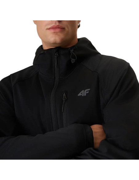 Kurtka męska softshell 4f m646 głęboka czerń 4fwaw26tsofm646 20s