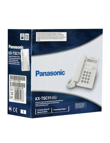 Telefon przewodowy panasonic kx-tsc11pdw biały