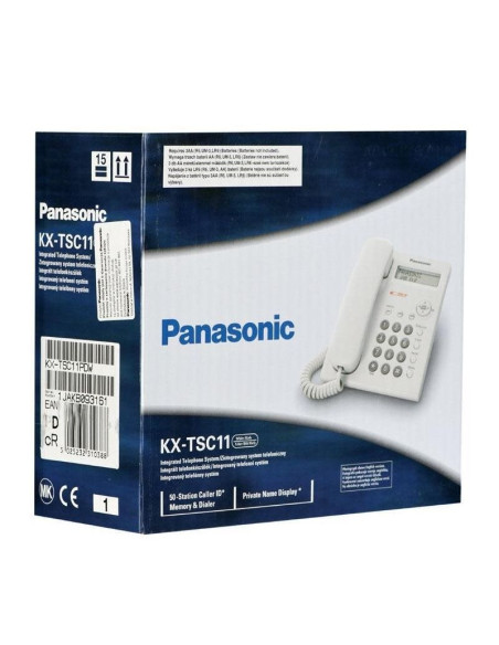 Telefon przewodowy panasonic kx-tsc11pdw biały