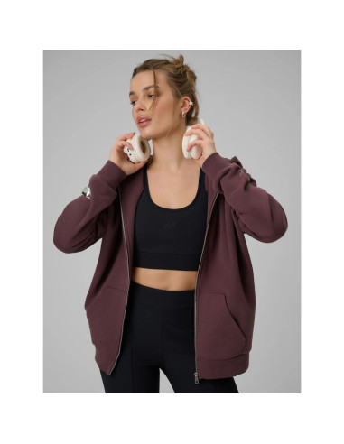 Bluza dresowa rozpinana z kapturem damska 4f 4fraw25tswsf2778-82s