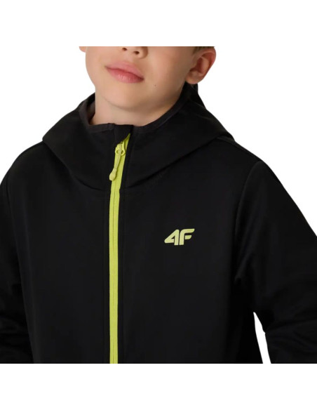 Kurtka dla chłopca 4f softshell m598 głęboka czerń 4fjwaw26tsofm598 20s